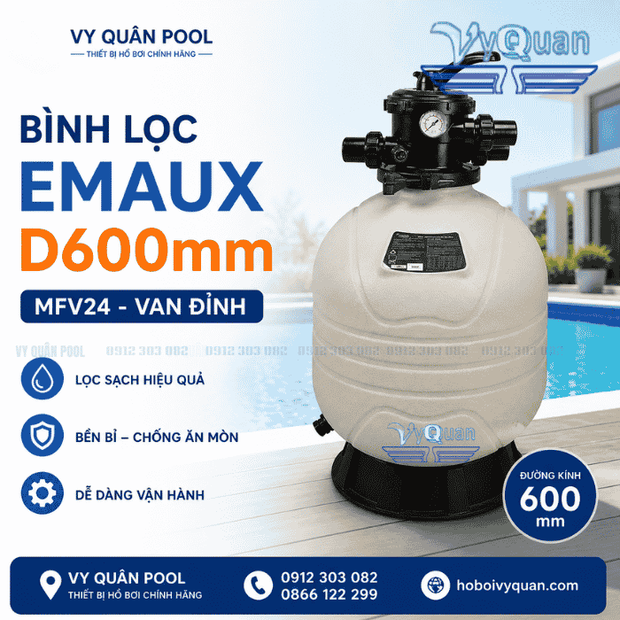 Bình Lọc Emaux D600mm MFV24