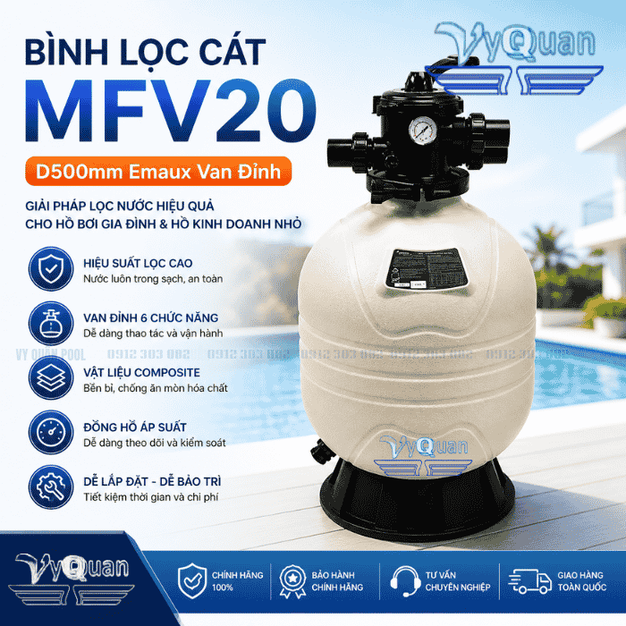 Bình Lọc Cát MFV20 D500mm Emaux