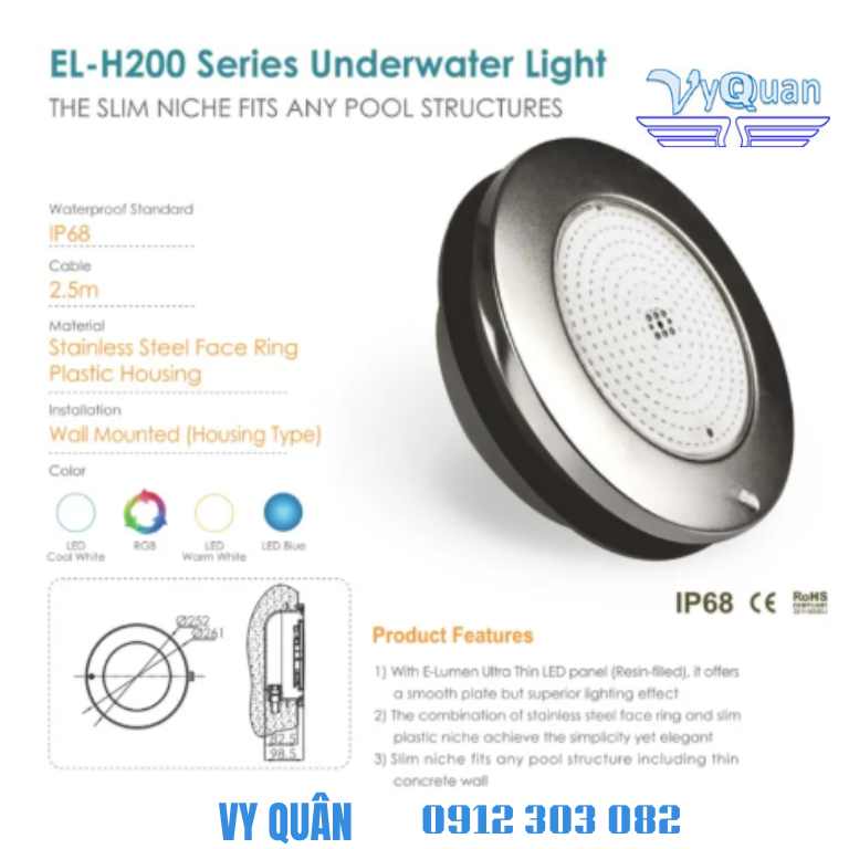 Đèn LED hồ bơi Emaux EL-H200