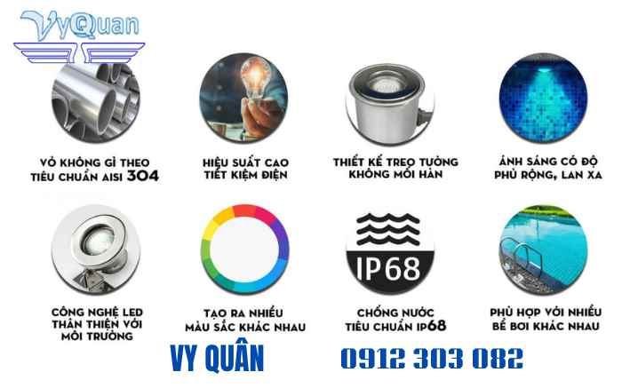 Đèn LED bể bơi F20 Emaux